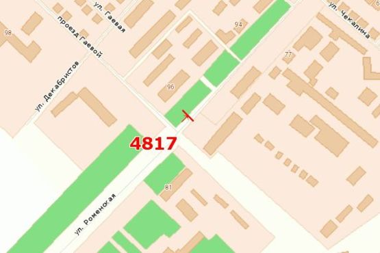 Схема рекламної площини за адресою Роменська вул., 79а