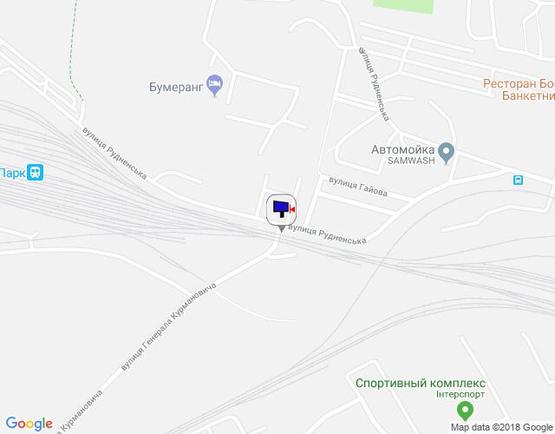 Схема рекламной плоскости по адресу вул. Рудненська