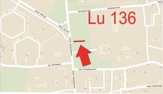 Схема рекламної площини за адресою Відродження/Молоді