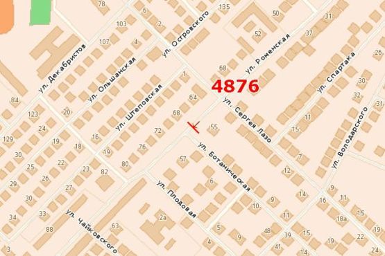 Схема рекламної площини за адресою Роменська вул., 55