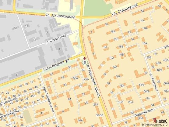 Схема рекламной плоскости по адресу просп. Богоявленский - за ост. Авангардная