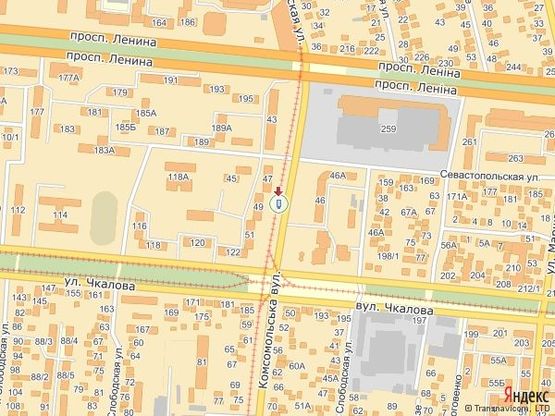 Схема рекламной плоскости по адресу ул. 6-я Слободская - ул. Чкалова