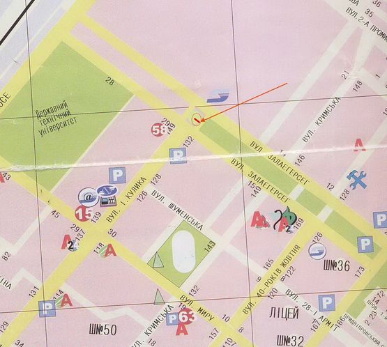 Схема рекламной плоскости по адресу пл. им. П.Дубинды / ул.И.Кулика