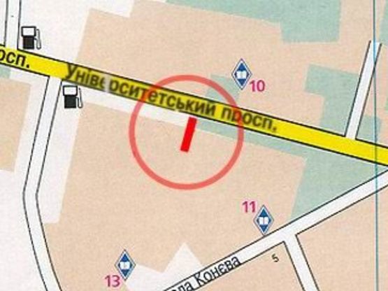 Схема рекламной плоскости по адресу (VIP)пр. Университетский / Микрорайон