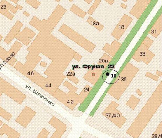 Схема рекламної площини за адресою Європейська вул., 22