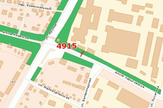 Схема рекламной плоскости по адресу Харківське шосе, 5