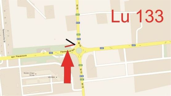 Схема рекламної площини за адресою Рівненська/Окружна_кільце біля Епіцентру_виїзд з міста