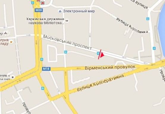 Схема рекламної площини за адресою Московский пр., 10