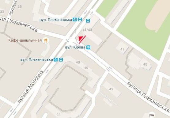 Схема рекламної площини за адресою Плехановская ул., 41/43 - Молочная ул.