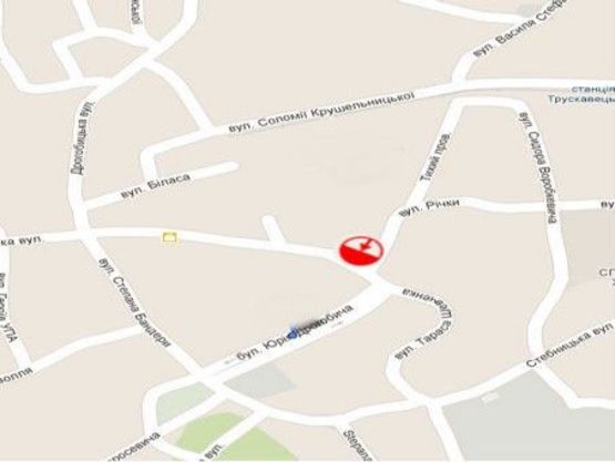 Схема рекламної площини за адресою вул. Річки, кінотеатр Злата