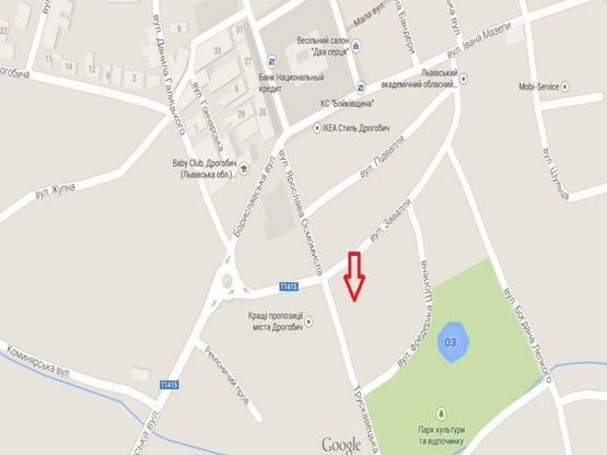 Схема рекламной плоскости по адресу вул. Трускавецька (центр)