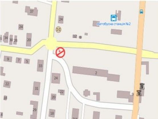 Схема рекламной плоскости по адресу вул. В.Великого, кільце