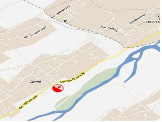 Схема рекламной плоскости по адресу траса Київ-Чоп, м. Стрий (Дуліби) АЗС