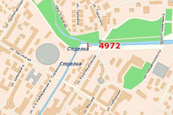 Схема рекламной плоскости по адресу 1-а Набережна р. Стрілки вул., (Сахарники)