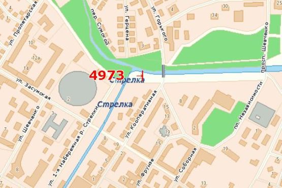 Схема рекламной плоскости по адресу 1-а Набережна р. Стрілки вул., (Сахарники)