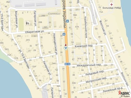 Схема рекламной плоскости по адресу просп. Героев Украины, 16