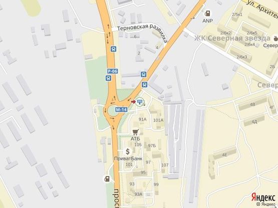 Схема рекламной плоскости по адресу просп. Героев Украины - Терновская розвилка