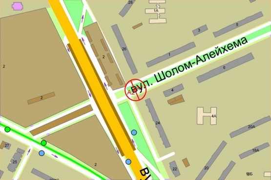 Схема рекламної площини за адресою Ш.Алейхема/Братиславская (р-к "Юность")