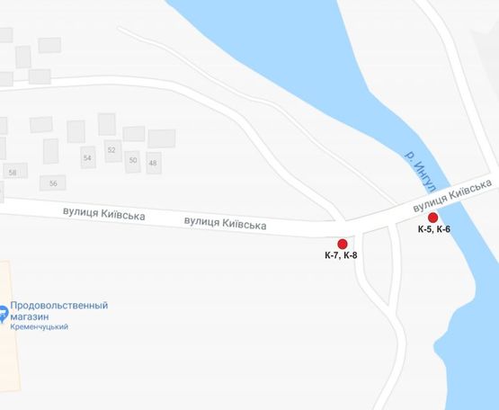 Схема рекламной плоскости по адресу ул. Киевская