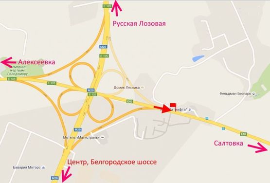 Схема рекламной плоскости по адресу Лозовеньковский пр-т-Фельдман-экопарк-флажок№1 в ст Салтовки