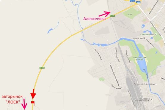 Схема рекламної площини за адресою Окружная дорога-478 км возле АЗС "Маршалл"  в ст. авторынка "ЛОСК"