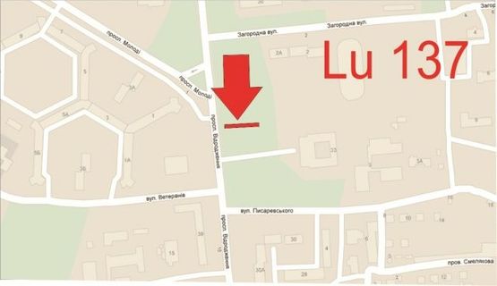 Схема рекламной плоскости по адресу Відродження/Молоді