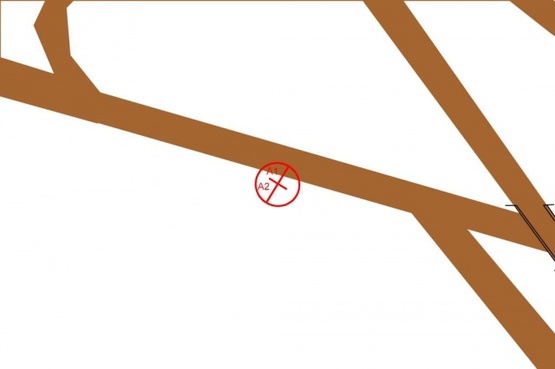 Схема рекламной плоскости по адресу Бориспольская  трасса, №5 ( в  Аэропорт, справа)