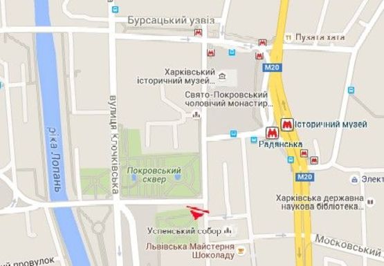 Схема рекламної площини за адресою Университетская ул. - Соборный спуск