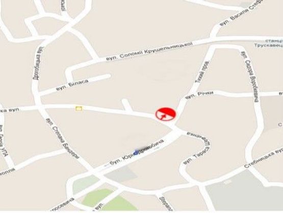 Схема рекламної площини за адресою вул. Річки, кінотеатр Злата