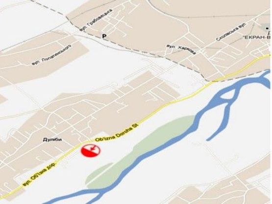 Схема рекламной плоскости по адресу траса Київ-Чоп, м. Стрий (Дуліби) АЗС