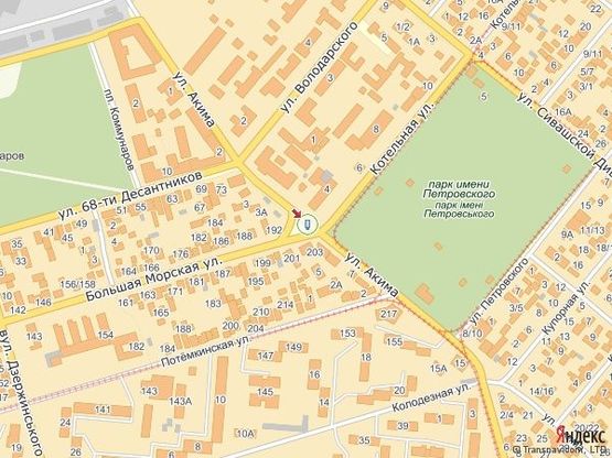 Схема рекламной плоскости по адресу ул. 1-я Военная - ул. Большая Морская