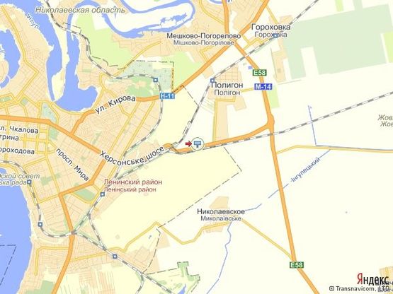 Схема рекламной плоскости по адресу Херсонское шоссе - выезд