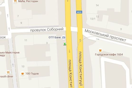Схема рекламной плоскости по адресу Конституції пл. - Георгіївський пров. (Радянський пров.)