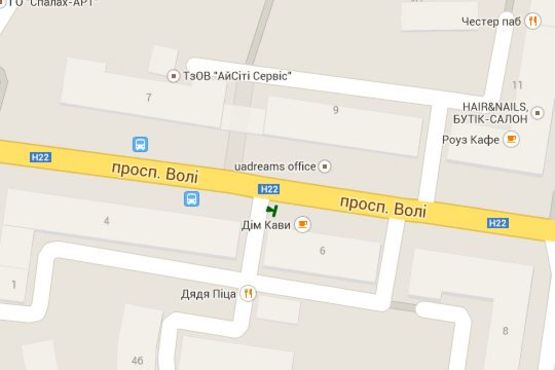 Схема рекламной плоскости по адресу Волі просп., 6