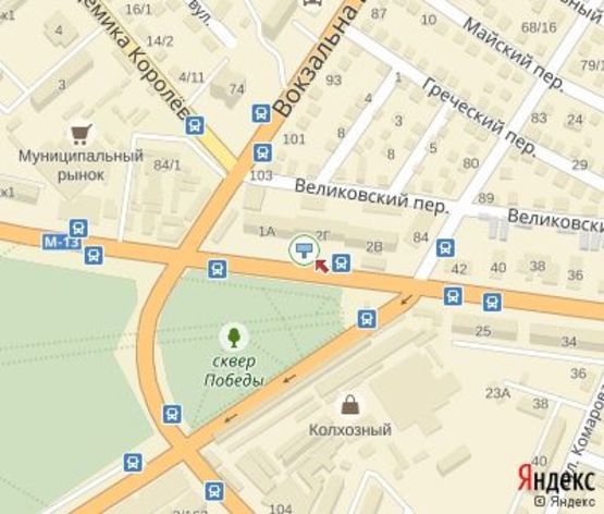 Схема рекламной плоскости по адресу Тельнова пр., 2г (отделение Приватбанка)