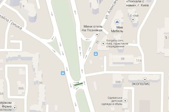 Схема рекламной плоскости по адресу Петра Григоренка просп., 39 (в напр. супермаркета "МETRO")