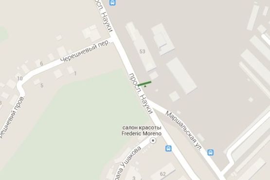 Схема рекламной плоскости по адресу Науки просп., 53-А (в напр. Московської пл. )