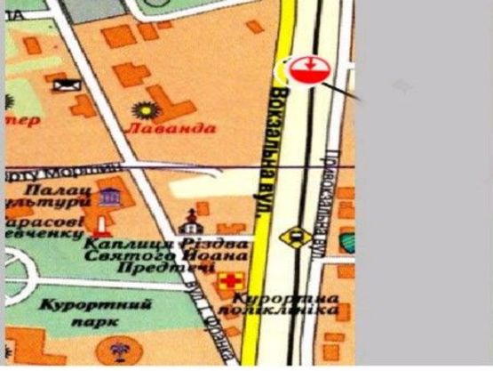 Схема рекламной плоскости по адресу вул.Вокзальна