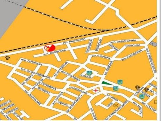Схема рекламної площини за адресою вул. Львівська_навпр суперм Ровекс