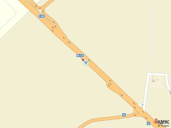 Схема рекламной плоскости по адресу Киевская трасса - въезд, 2