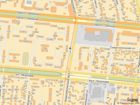 Схема рекламной плоскости по адресу ул. 6-я Слободская - ул. Чкалова