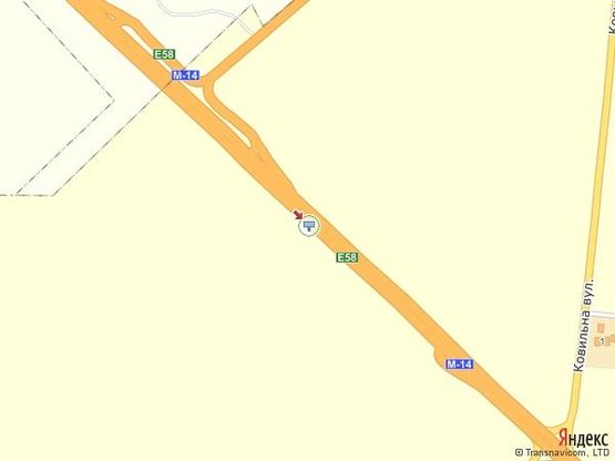 Схема рекламной плоскости по адресу Киевская трасса