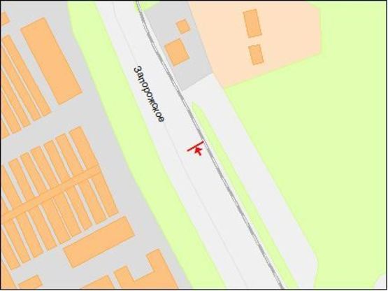 Схема рекламной плоскости по адресу Запорожское шоссе, возле АЗС  "Formula"