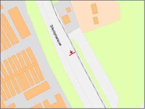 Схема рекламной плоскости по адресу Запорожское шоссе, возле АЗС  "Formula"