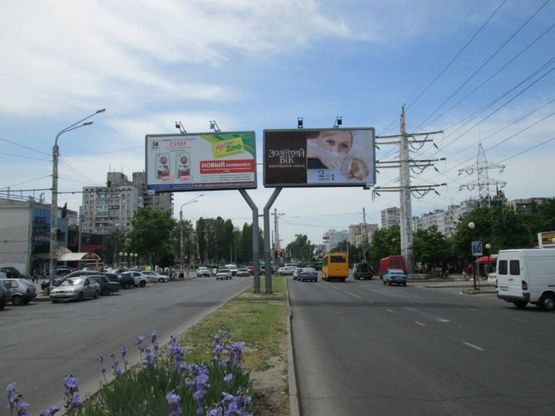 Схема рекламной плоскости по адресу просп. Академика Глушко - Золотой дюк (призма правая)
