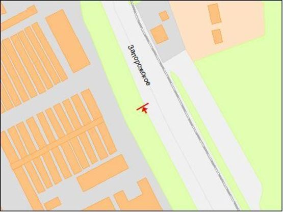 Схема рекламной плоскости по адресу Запорожское шоссе, 28А, автосалон "Lexus", в центр