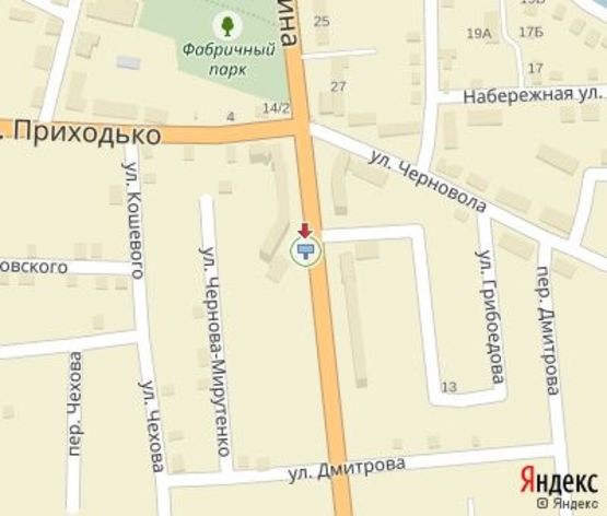 Схема рекламной плоскости по адресу Гагарина ул.,16 (въезд в город со ст. Житомира)