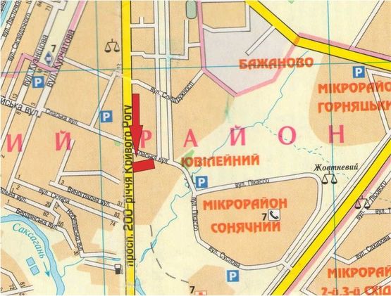 Схема рекламной плоскости по адресу светофор       пр. 200 лет Кривого Рога