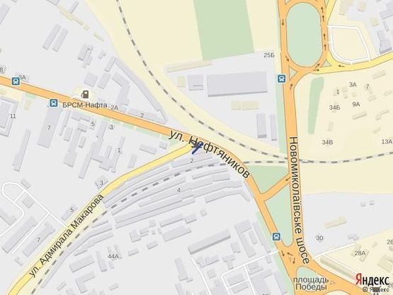 Схема рекламной плоскости по адресу Угол ул.Макарова и ул.Нефтянников