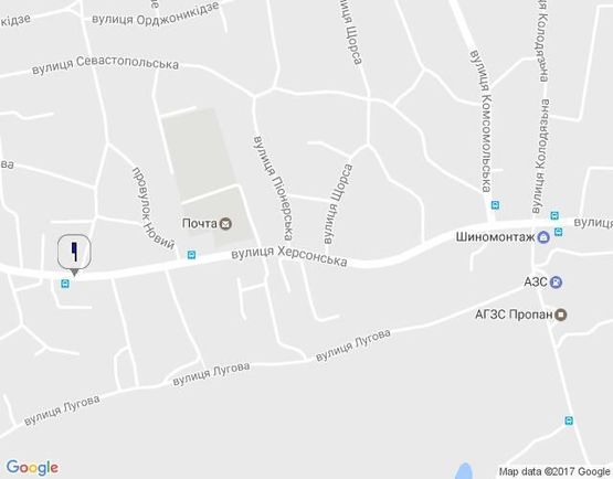 Схема рекламной плоскости по адресу Ул.Херсонская